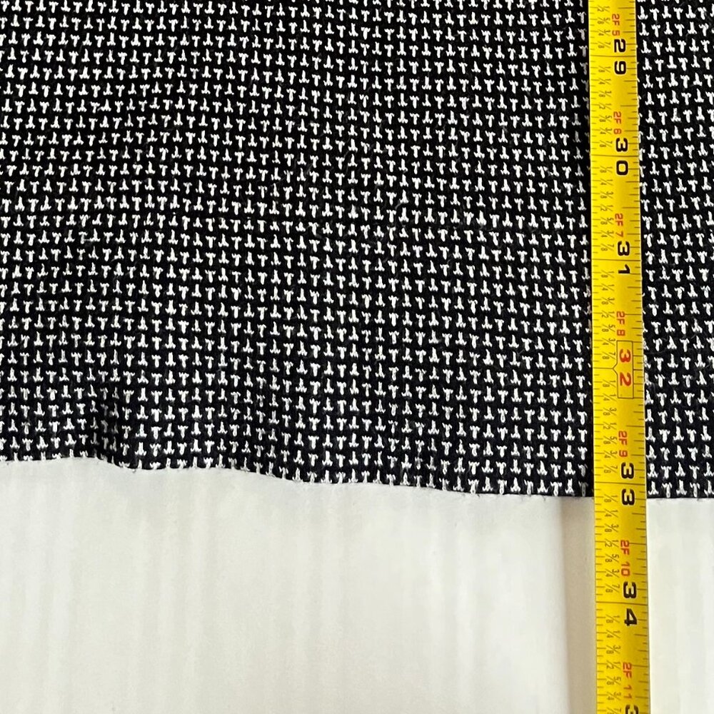 J. Jill Sz XS Ponte Shift Midi Dress Black White Pullover with Pockets - Picture 7 of 9